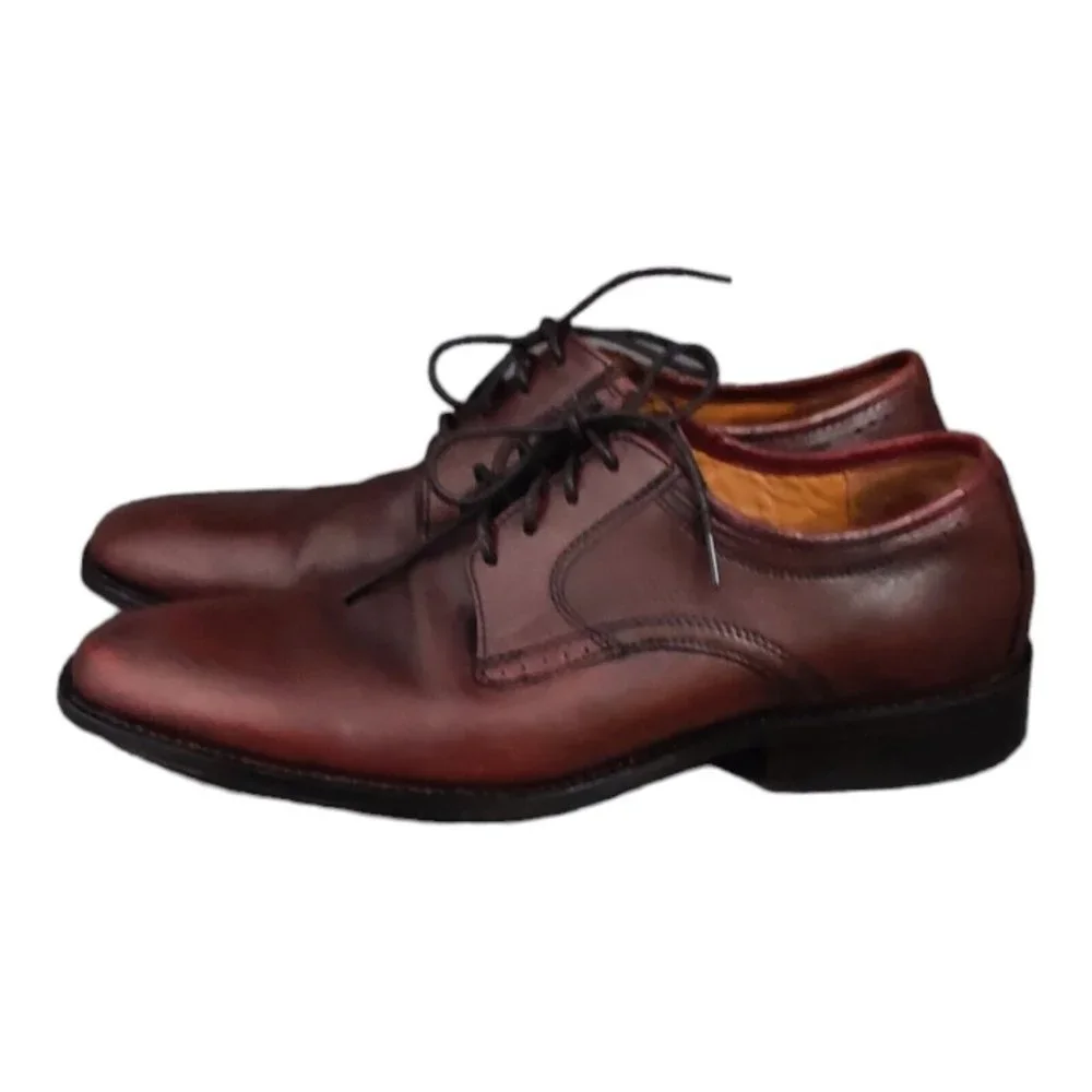 Johnston & Murphy men's Dress leather shoes Vero cuoio lace up leather sole 10M